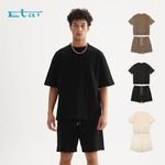 Custom All Print Streetwear Graphic Boxy Fit Cropped T Shirt Men and Two Piece Set Mens Short Set